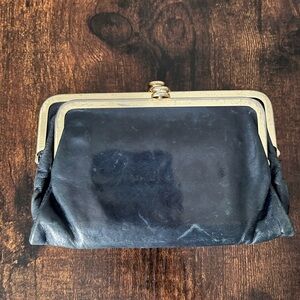 HOBO Midnight Blue Leather Clutch